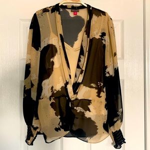 Vince Camuto blouse with separate lining tank